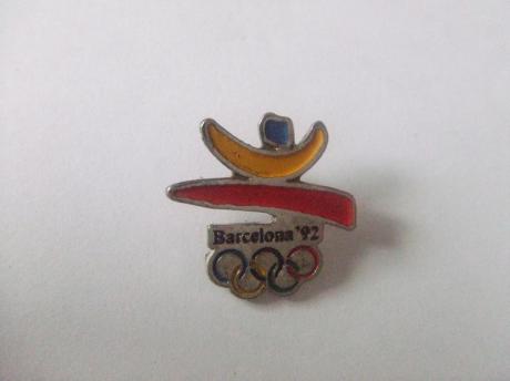 Olympische spelen Barcelona zilverkleurig logo